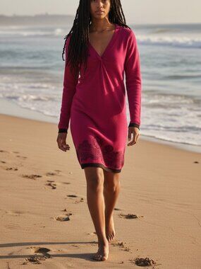 Title Nine red knit dress S